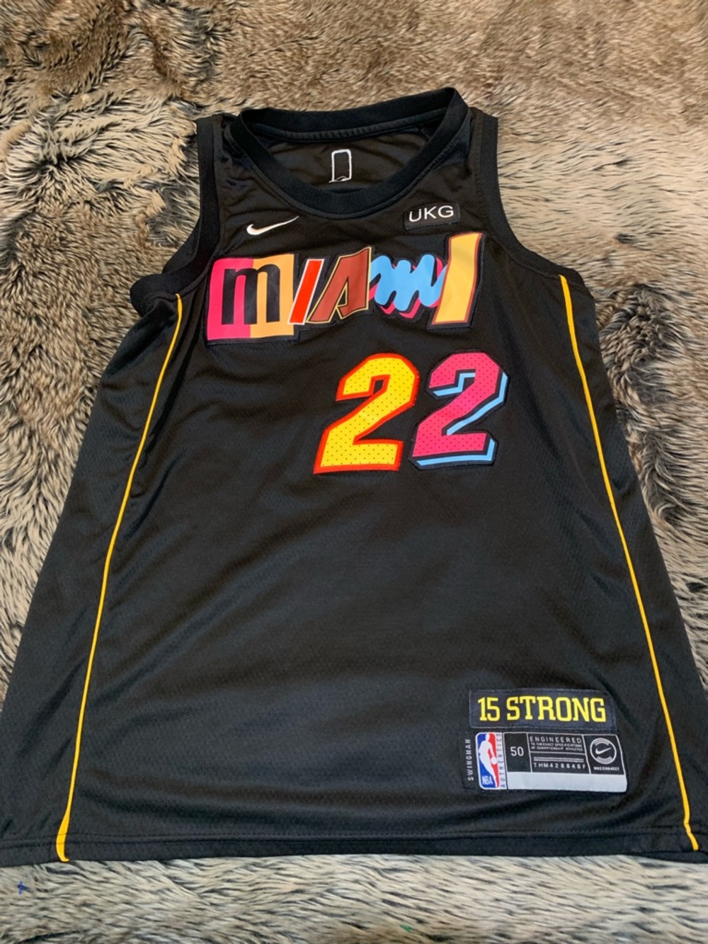 NBA Basketball Miami Heat Jersey Mens 50 Black Jimmy Butler Nike